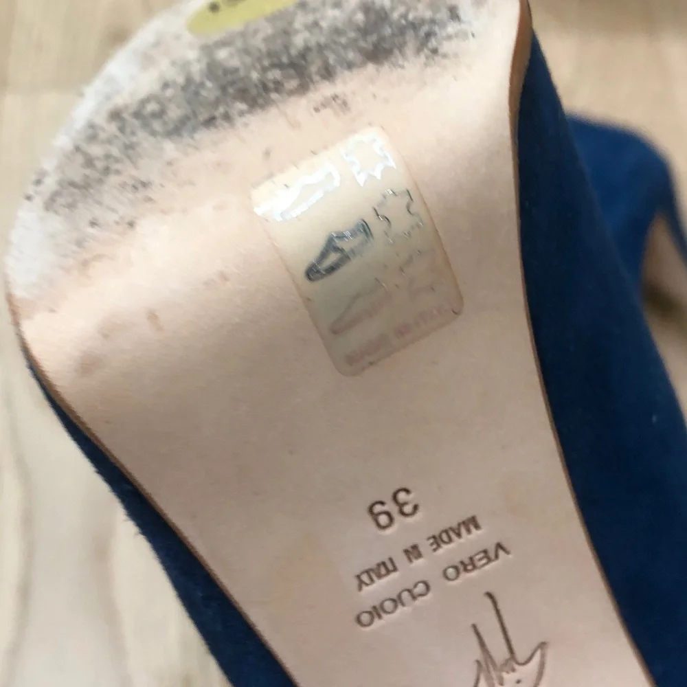 Giuseppe Zanotti Platform Heels Size 9 Blue Gaga Suede